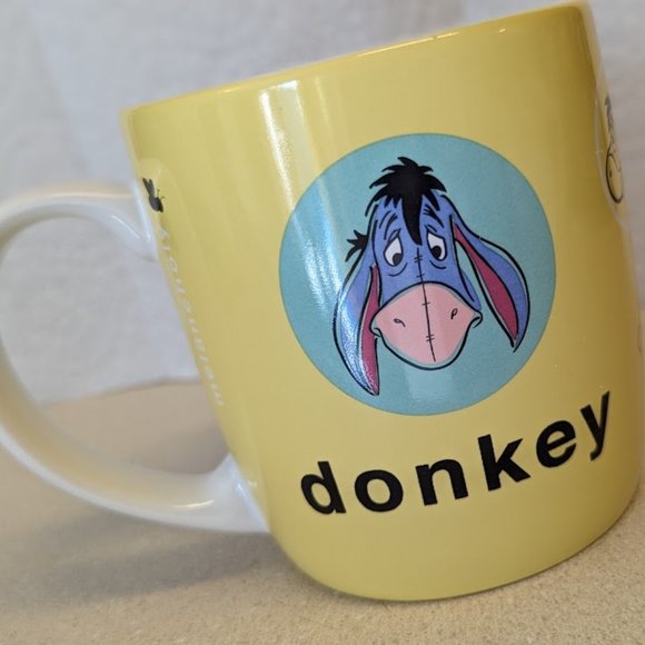 Disney Store Eeyore yellow coffee mug - Picture 2 of 7